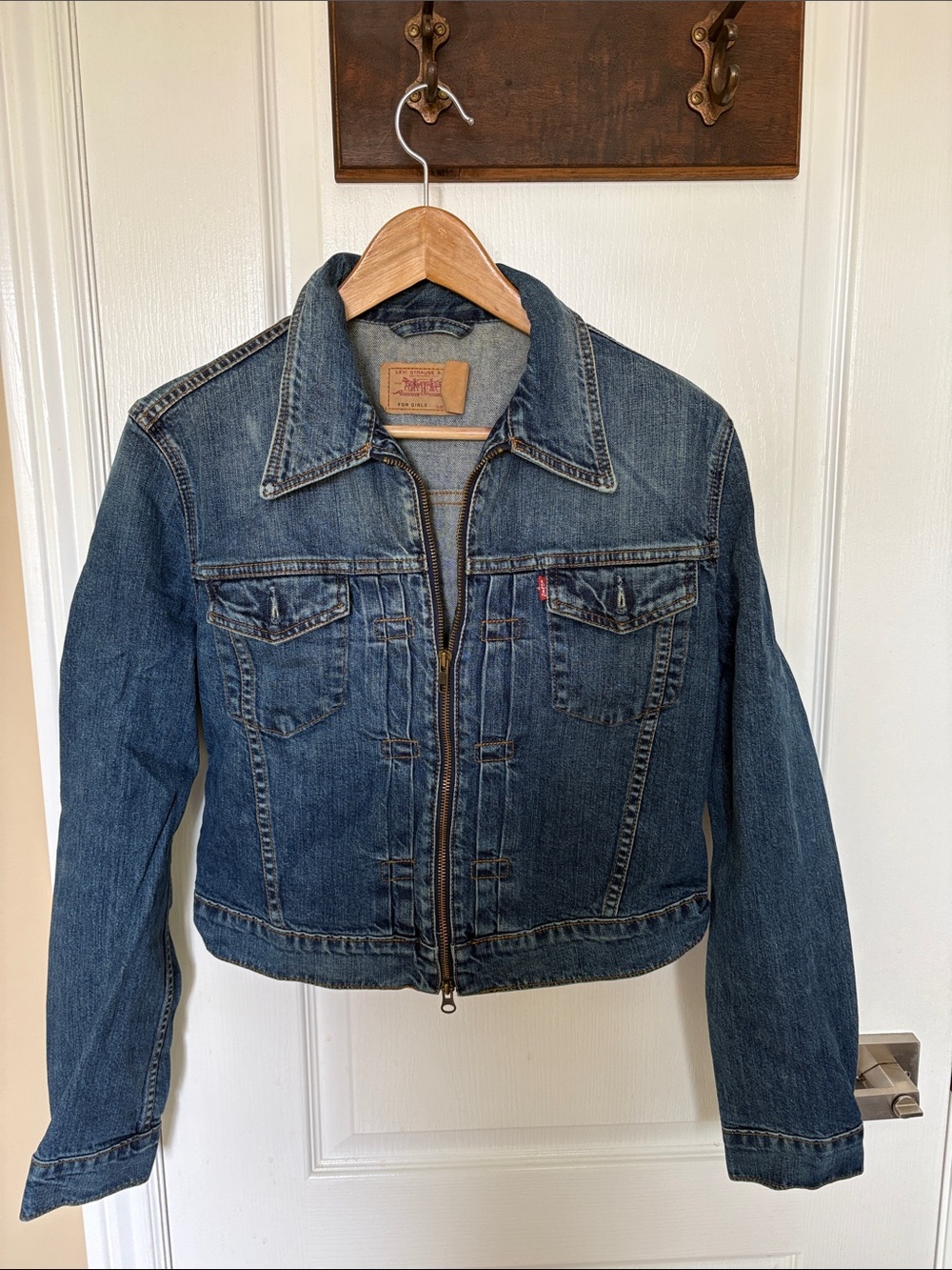 Levi's Women's Classic Blue Denim Zip-Up Jacket